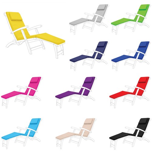 Outdoor steamer chair - chair, cushion