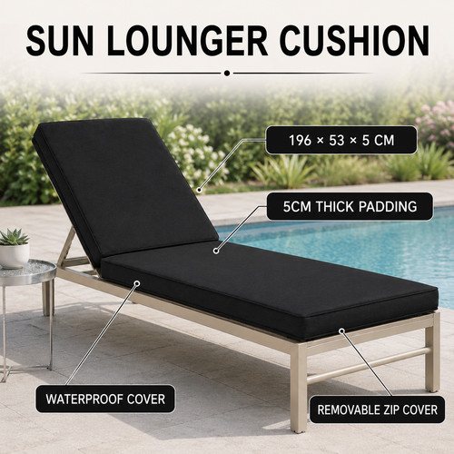Waterproof sun lounger - sun, cushion