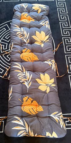 Floral grey lounger cushion - floral,
